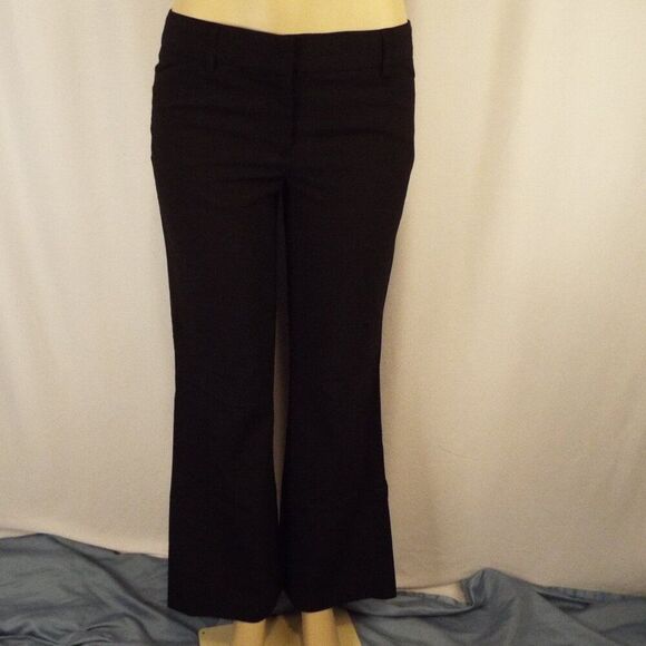 Express‎ Women's Editor Gray Flat front Dress Pants Flare Leg Size 4S - Picture 1 of 7